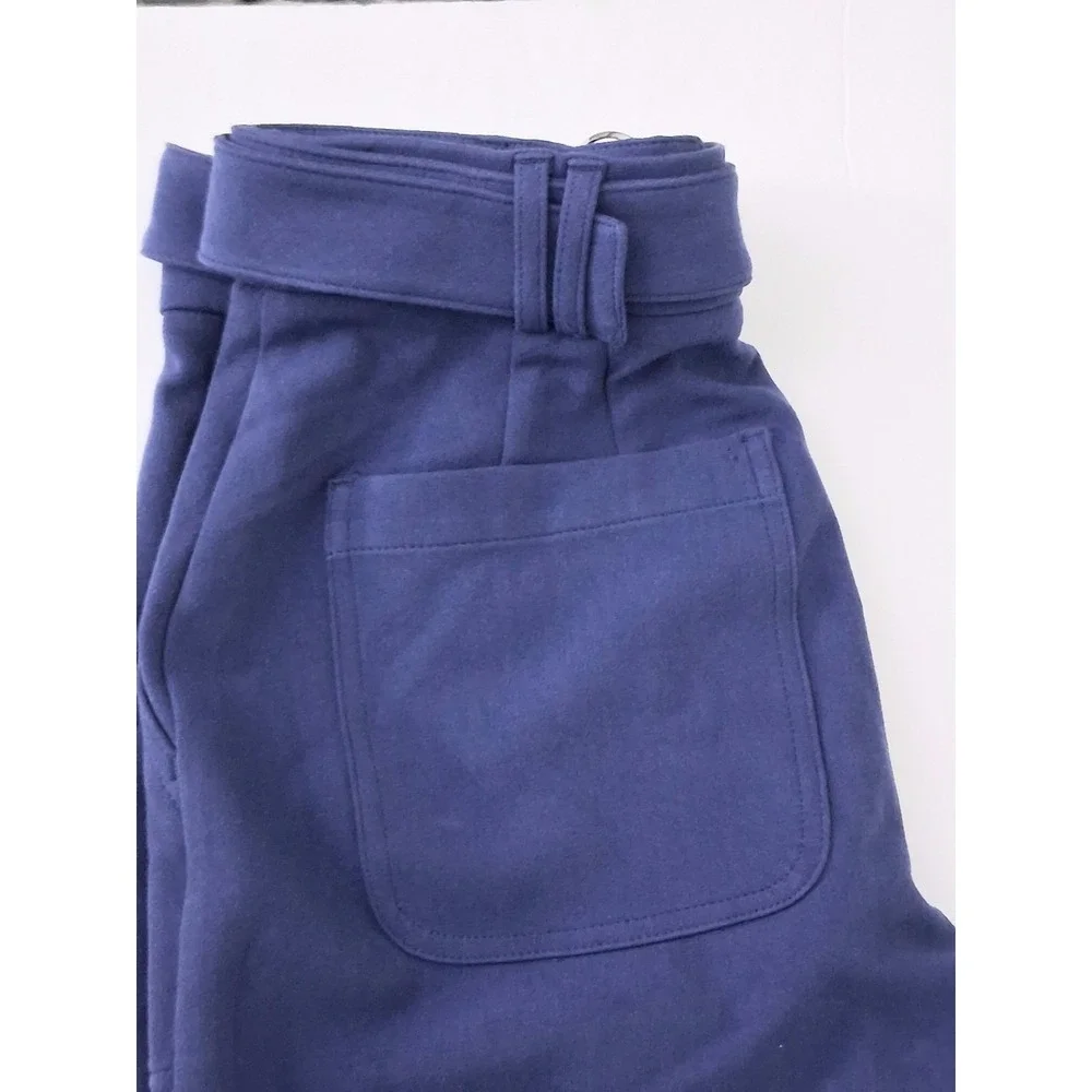 Express Women's Wide Leg Cargo Pants in Navy Blue